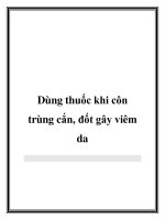 Dùng thuốc khi côn trùng cắn, đốt gây viêm da pptx