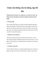 Giảm cân không cần ăn kiêng, tập thể dục doc