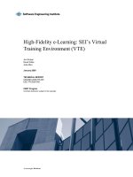 High-Fidelity e-Learning: SEI‘s Virtual Training Environment (VTE) docx