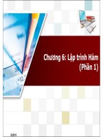 Chương 6: Lập trình Hàm (Phần 1) ppt