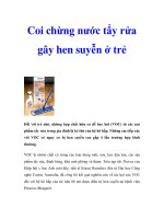 Coi chừng nước tẩy rửa gây hen suyễn ở trẻ doc