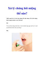 Xử lý chứng hôi miệng thế nào ppt