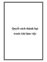 Quyết sách thành bại trước khi làm việc docx