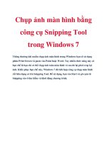 Chụp ảnh màn hình bằng công cụ Snipping Tool trong Windows 7 ppt