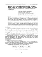 nghiên cứu ứng dụng excel trong tổ chức hạch toán lưu chuyển hàng hoá nội thương