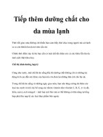 Tiếp thêm dưỡng chất cho da mùa lạnh pdf