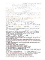 Đề thi + đáp án thi thử TN Sinh 12 năm 2010