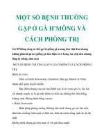 MỘT SỐ BỆNH THƯỜNG GẶP Ở GÀ H’MÔNG VÀ CÁCH PHÒNG TRỊ ppt