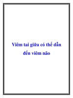 Viêm tai giữa có thể dẫn đến viêm não potx