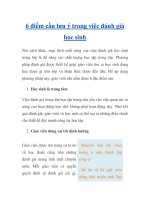 6 điểm cần lưu ý trong việc đánh giá học sinh pot