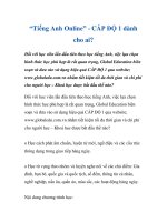 “Tiếng Anh Online” - CẤP ĐỘ 1 dành cho ai? doc