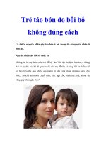 Trẻ táo bón do bồi bổ không đúng cách ppt