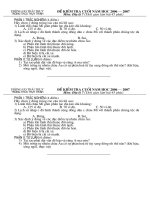 Đề KT cuối năm (địa lí 7)