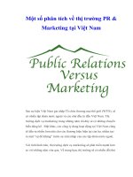 Một số phân tích về thị trường PR & Marketing tại Việt Nam pps