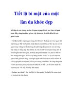 Tiết lộ bí mật của một làn da khỏe đẹp ppt