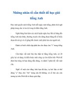 Những nhân tố cần thiết để học giỏi tiếng Anh potx