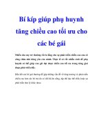 Bí kíp giúp phụ huynh tăng chiều cao tối ưu cho các bé gái docx