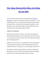 Xây dựng thương hiệu bằng cách dùng tên gia đình docx