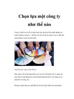 Chọn lựa một công ty như thế nào pdf