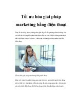 Tối ưu hóa giải pháp marketing bằng điện thoại potx