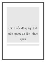 Các thuốc dùng trị bệnh trào ngược dạ dày thực quản ppsx