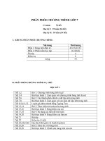 Phân phối chương trình 7 (2009-2010)