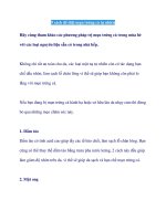 9 cách để diệt mụn trứng cá tự nhiên doc