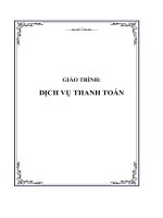 GIÁO TRÌNH: DỊCH VỤ THANH TOÁN doc