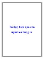 Bài tập hiệu quả cho người có bụng to ppt