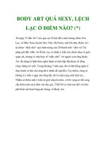 BODY ART QUÁ SEXY, LỆCH LẠC Ở ĐIỂM NÀO? pot