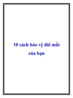 10 cách bảo vệ đôi mắt của bạn ppt