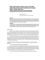 báo cáo nghiên cứu khoa học  'kiểm toán năng lượng tại các tòa nhà cao tầng và đề xuất phương án sử dụng năng lượng hiệu quả'