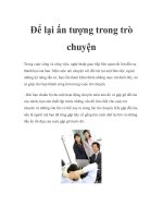 Để lại ấn tượng trong trò chuyện ppt