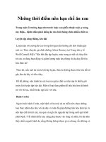 Những thời điểm nên hạn chế ăn rau ppsx