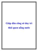 Giúp dân công sở duy trì thói quen uống nước docx