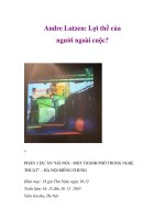 Andre Lutzen: Lợi thế của người ngoài cuộc? pot