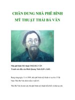 CHÂN DUNG NHÀ PHÊ BÌNH MỸ THUẬT THÁI BÁ VÂN potx