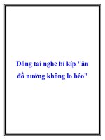 Dỏng tai nghe bí kíp ăn đồ nướng không lo béo ppt