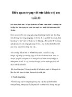 Điều quan trọng với sức khỏe chị em tuổi 30 docx