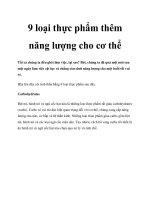 9 loại thực phẩm thêm năng lượng cho cơ thể docx