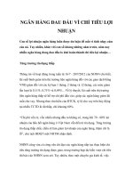 NGÂN HÀNG ĐAU ĐẤU VÌ CHỈ TIÊU LỢI NHUẬN pot