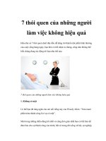 7 thói quen của những người làm việc không hiệu quả pptx