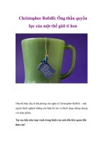 Christopher Bofolli: Ông thần quyền lực của một thế giới tí hon docx