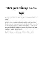 Thói quen xấu hại da của bạn pdf