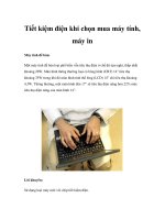 Tiết kiệm điện khi chọn mua máy tính, máy in doc