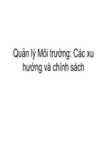 Quản lý Môi trường: Các xu hướng và chính sách docx