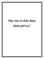 Mực tàu có chữa được bệnh giời leo? docx