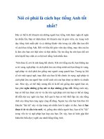 Nói có phải là cách học tiếng Anh tốt nhất? doc