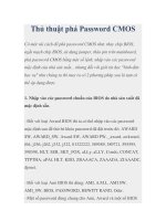 Thủ thuật phá Password CMOS potx
