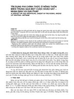 báo cáo nghiên cứu khoa học  'tín dụng phi chính thức ở nông thôn miền trung qua một cuộc khảo sát – nhận định và giải pháp'